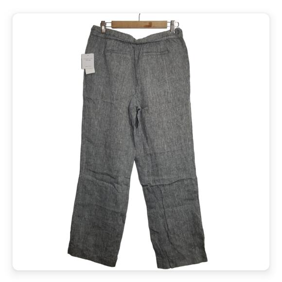 NWT Charter Club Grey Linen Pants - Picture 2 of 7